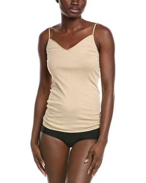 Hanro Seamless V-neck Camisole - Natural