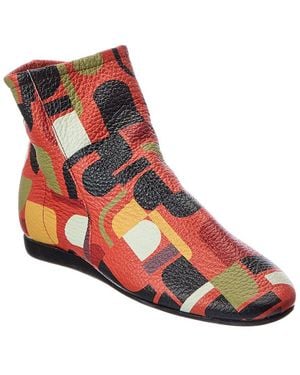 Arche Lamloo Leather Bootie - Red