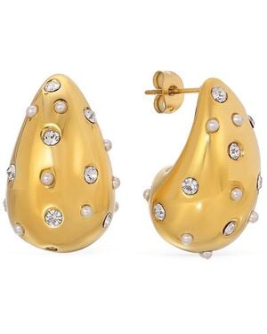 Eye Candy LA Cz Drop Earring - Metallic
