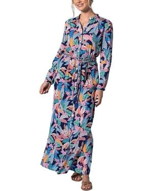 Tori Richard Briar Shirt Dress - Blue
