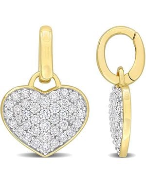 Rina Limor 14k 0.63 Ct. Tw. Diamond Heart Pendant - Metallic