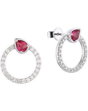 Gregg Ruth 14K 0.91 Ct. Tw. Diamond & Ruby Earring - Multicolour
