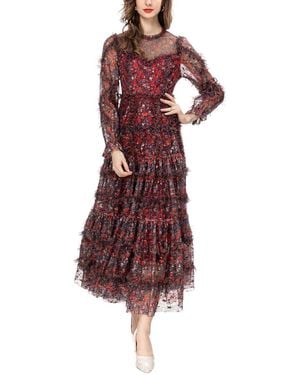 LIONELLO SALVI Midi Dress - Red