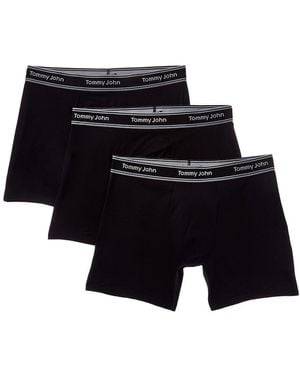 Tommy John Set Of 3 Essential Luxe Bamboo Trunk - Black
