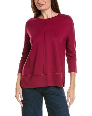 Jones New York Petite Dolman Seam Detail Tunic - Red