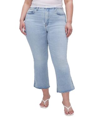 GOOD AMERICAN Plus Good Legs Cropped Mini Bootcut Jean - Blue