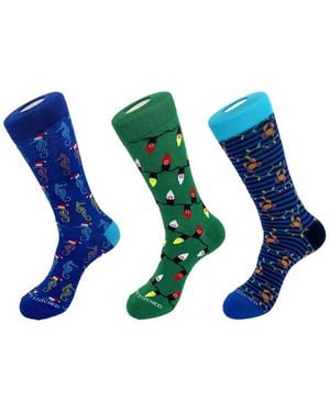 Unsimply Stitched 3Pk Socks Gift Box - Blue