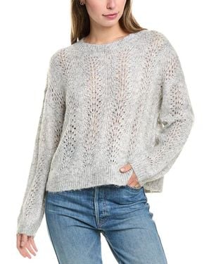 Vince Camuto Pointelle & Sequin Jumper - Grey