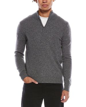 Phenix Cashmere 1/4-Zip Mock Jumper - Grey