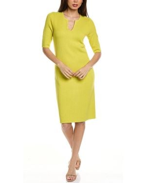 St. John Engineered Sheath Dress - Yellow