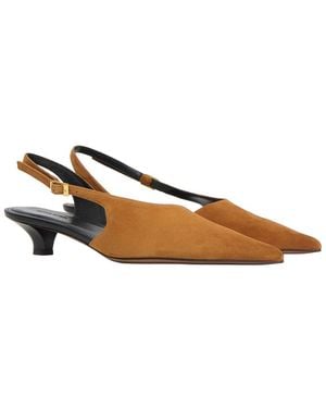 Mansur Gavriel Anna Suede Slingback - Brown