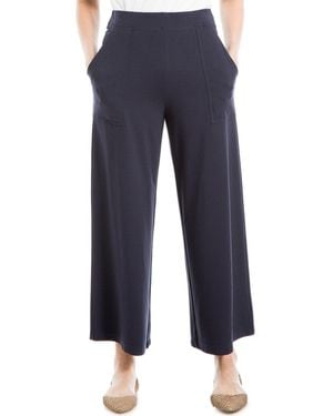 Max Studio Ponte Cropped Pant - Blue