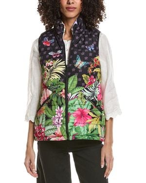 Johnny Was Puffer Reversible Vest - Green