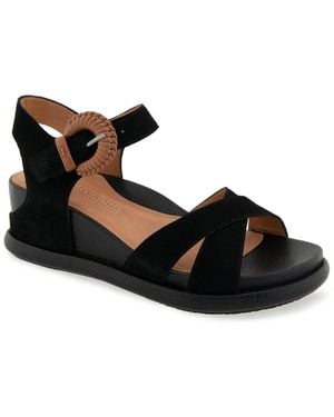 Gentle Souls Jaylee Suede Sandal - Black
