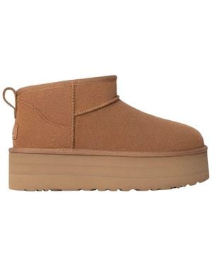 UGG Classic Ultra Mini Platform Suede Boot - Brown