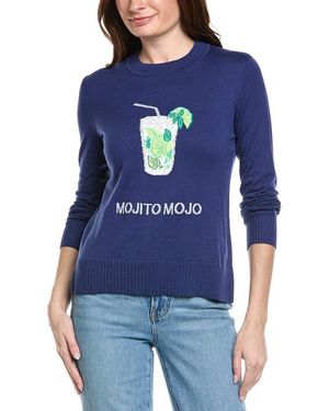Hannah Rose Mojito Mojo Cashmere-Blend Jumper - Blue