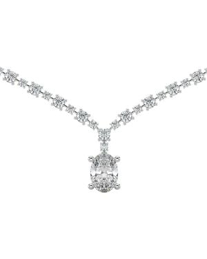 Sabrina Designs Lab Grown Diamonds 14K 8.54 Ct. Tw. Lab-Grown Diamond Drop Necklace - Metallic