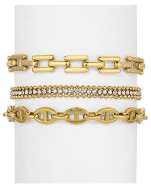 Eye Candy LA Stack Bracelet Set - White