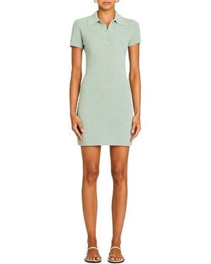 self-portrait buttoned knit mini dress Self-portrait Gray Cotton Casual Dress main image 0