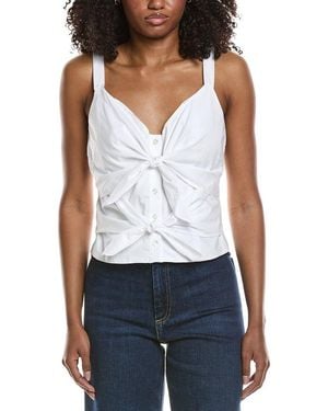 Toccin Dana Tie Front Top - Blue