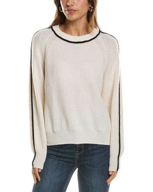 Autumn Cashmere Shaker Crewneck 100% Cashmere Sweater - Gray