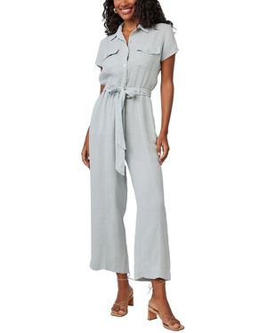 Bella Dahl Seamed Linen Jumpsuit - Blue