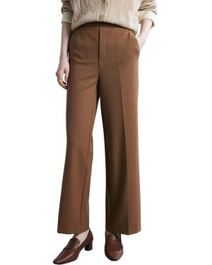 Adele Berto Wool-Blend Pant - Brown