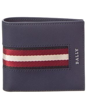 Bally Hasai Leather Bifold Wallet - Blue