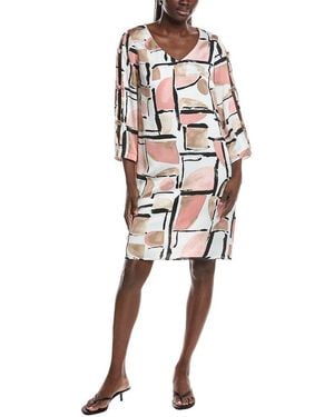Joseph Ribkoff Printed Mini Dress - White