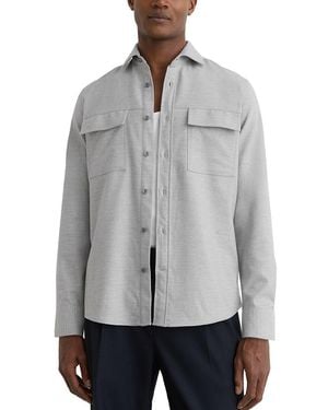 Reiss Chamber Brushed Twin Pock Casual Shirt - Grey