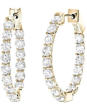 Lab Grown Diamonds Amairah 14K 3.00 Ct. Tw. Lab-Grown Diamond Hoop Earrings - Metallic