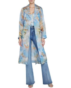 L'Agence Moda Organza Trench Coat - Blue