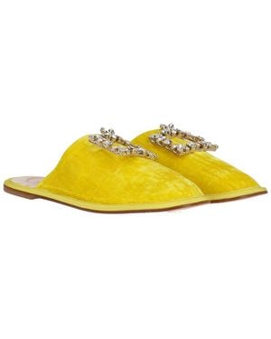 Roger Vivier Velvet Mule - Yellow