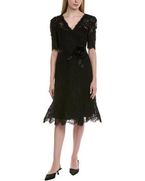 Teri Jon Midi Dress - Black