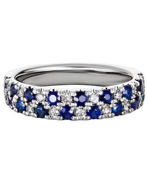 Diamond Select Cuts 14K Diamond .23 Ct. & .84 Ct. Sapphire Ring - Blue