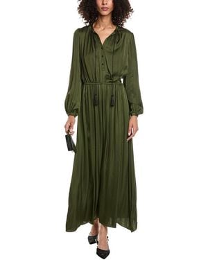 The Kooples Satin Maxi Dress - Green