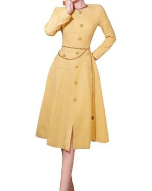 BRC By BURRYCO Long Sleeve Midi Dress - Yellow