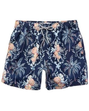 Vintage Summer Swim Short - Blue