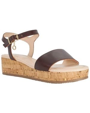 Dune Liara Leather Wedge - Metallic