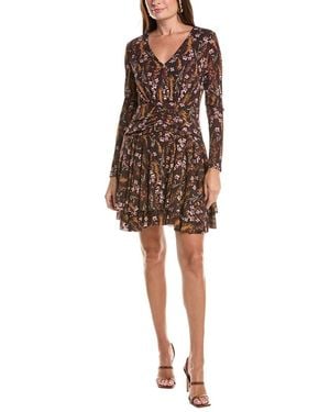 Taylor Long Sleeve Mini Dress - Brown