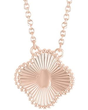 Adornia 14k Rose Gold Plated Pendant Necklace - Pink