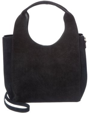 Persaman New York Suede Hobo Bag - Black
