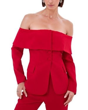 Extro & Vert Maeve Blazer Top - Red