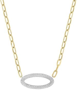 Effy Fine Jewelry 14K Over 0.46 Ct. Tw. Diamond Necklace - Metallic