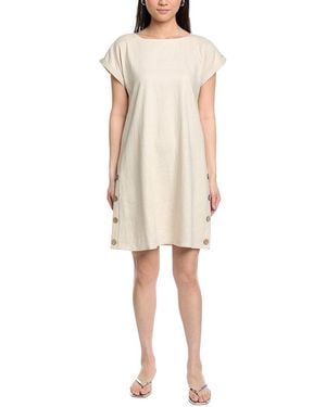 Jones New York Linen-Blend Swing Dress - Natural