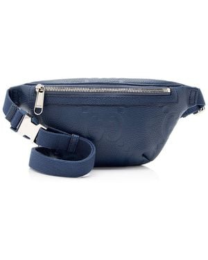Gucci Jumbo Gg Leather Belt Bag (Authentic Pre-Loved) - Blue