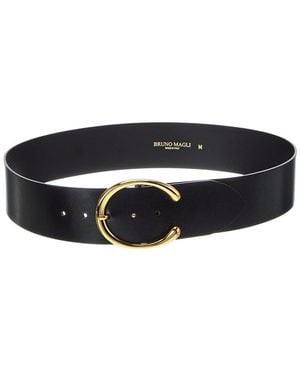 Bruno Magli Michaela Leather Belt - Black