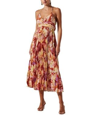 AMINA GLAM Midi Dress - Red