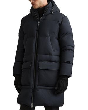 Reiss Stadium Zip Through Pu Casual Jacket - Black