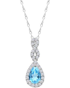 Gemstones 0.77 Ct. Tw. Topaz Pendant Necklace Pendant - Blue